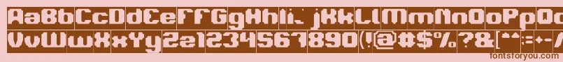 LOGOTYPE Inverse-Schriftart – Braune Schriften auf rosa Hintergrund