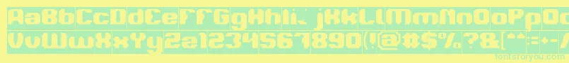 Czcionka LOGOTYPE Inverse – zielone czcionki na żółtym tle