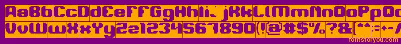 LOGOTYPE Inverse-fontti – oranssit fontit violetilla taustalla