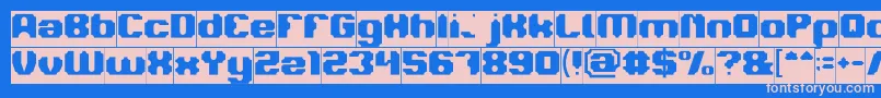 LOGOTYPE Inverse-fontti – vaaleanpunaiset fontit sinisellä taustalla
