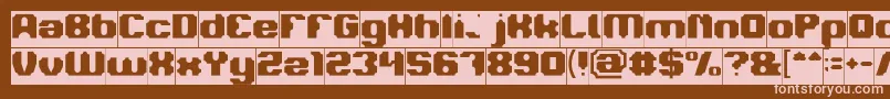 LOGOTYPE Inverse-fontti – vaaleanpunaiset fontit ruskealla taustalla