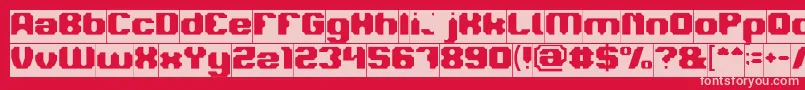 LOGOTYPE Inverse-Schriftart – Rosa Schriften auf rotem Hintergrund