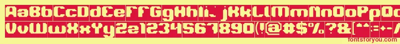フォントLOGOTYPE Inverse – 赤い文字の黄色い背景