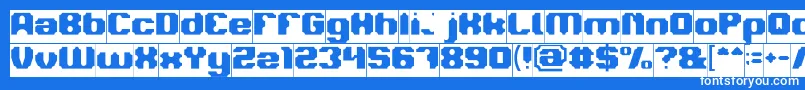 LOGOTYPE Inverse-Schriftart – Weiße Schriften auf blauem Hintergrund