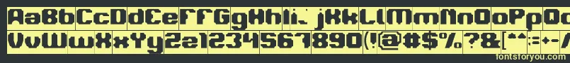 LOGOTYPE Inverse-Schriftart – Gelbe Schriften auf schwarzem Hintergrund
