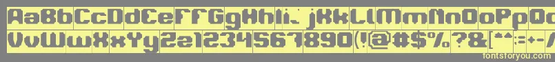 フォントLOGOTYPE Inverse – 黄色のフォント、灰色の背景