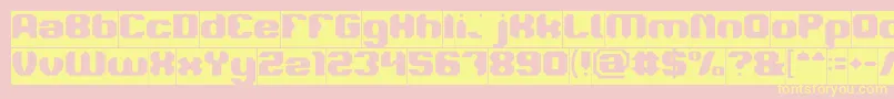 フォントLOGOTYPE Inverse – 黄色のフォント、ピンクの背景