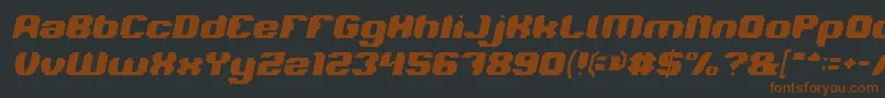 LOGOTYPE Italic-fontti – ruskeat fontit mustalla taustalla