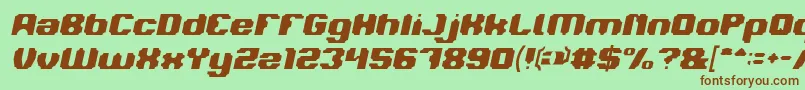 LOGOTYPE Italic Font – Brown Fonts on Green Background