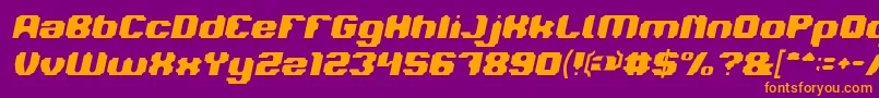 LOGOTYPE Italic Font – Orange Fonts on Purple Background