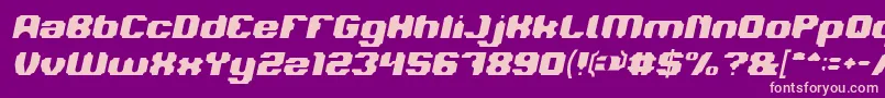 LOGOTYPE Italic Font – Pink Fonts on Purple Background