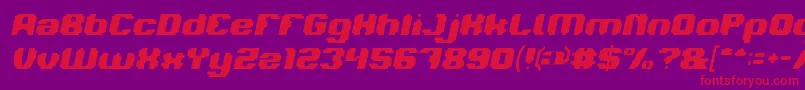 LOGOTYPE Italic Font – Red Fonts on Purple Background