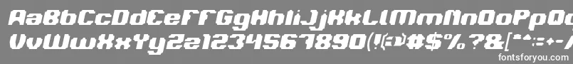 フォントLOGOTYPE Italic – 灰色の背景に白い文字