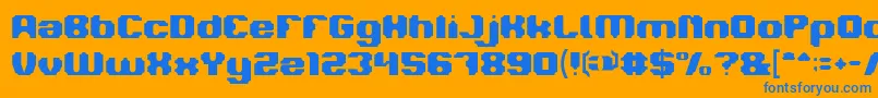 LOGOTYPE Font – Blue Fonts on Orange Background