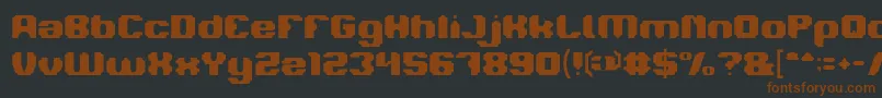 LOGOTYPE-fontti – ruskeat fontit mustalla taustalla