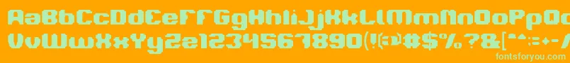 LOGOTYPE Font – Green Fonts on Orange Background