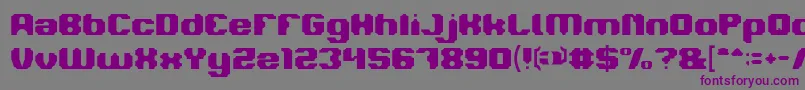 フォントLOGOTYPE – 紫色のフォント、灰色の背景