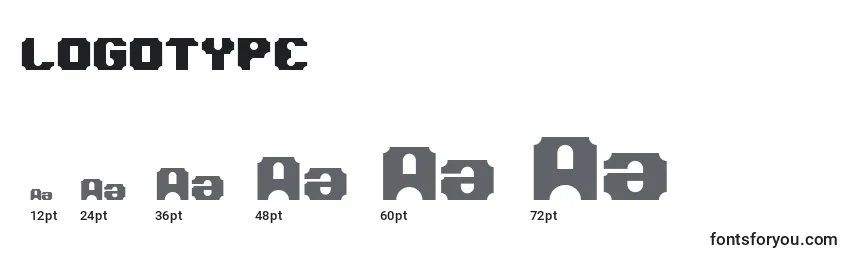 Размеры шрифта LOGOTYPE (132828)