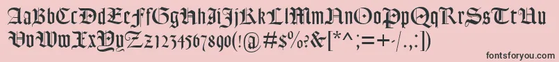 フォントLohengrin – ピンクの背景に黒い文字