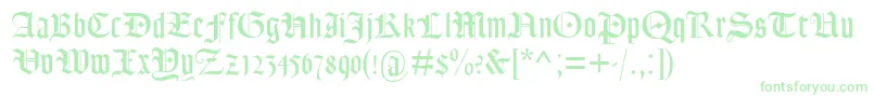 Lohengrin Font – Green Fonts on White Background