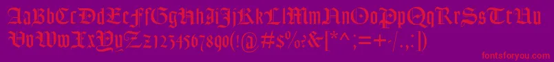 Lohengrin Font – Red Fonts on Purple Background