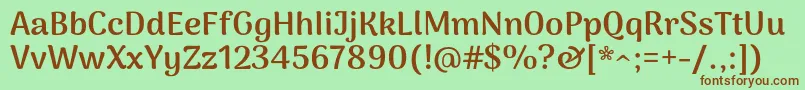 ArimakoshiExtrabold Font – Brown Fonts on Green Background