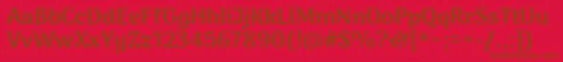 ArimakoshiExtrabold Font – Brown Fonts on Red Background