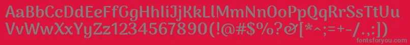 フォントArimakoshiExtrabold – 赤い背景に灰色の文字