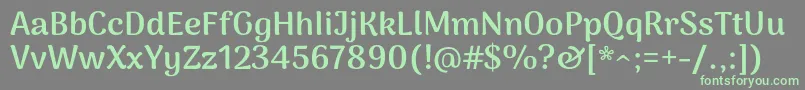 フォントArimakoshiExtrabold – 灰色の背景に緑のフォント