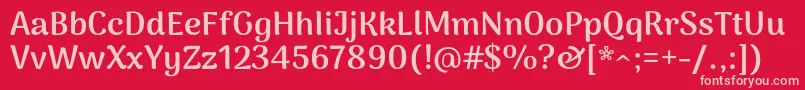 フォントArimakoshiExtrabold – 赤い背景にピンクのフォント