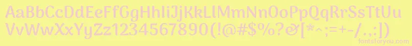 ArimakoshiExtrabold Font – Pink Fonts on Yellow Background