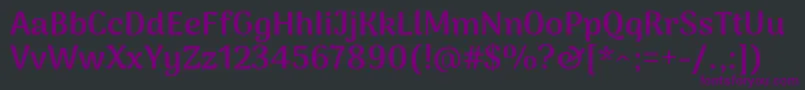 フォントArimakoshiExtrabold – 黒い背景に紫のフォント