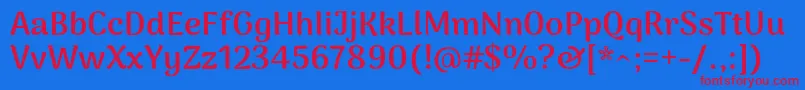 ArimakoshiExtrabold Font – Red Fonts on Blue Background