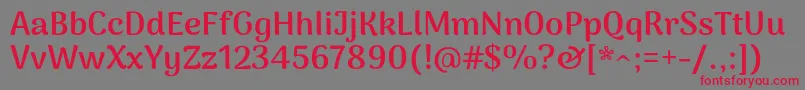 ArimakoshiExtrabold Font – Red Fonts on Gray Background