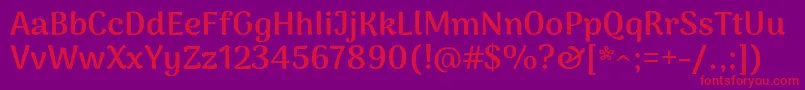 ArimakoshiExtrabold-Schriftart – Rote Schriften auf violettem Hintergrund