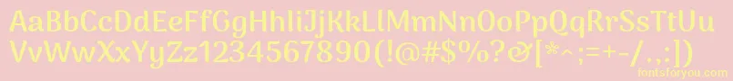 ArimakoshiExtrabold Font – Yellow Fonts on Pink Background