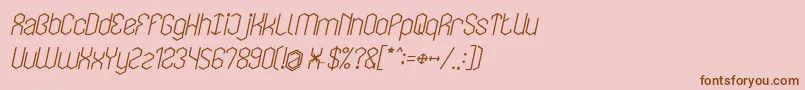 Police LOIS CESARANO Bold Italic – polices brunes sur fond rose