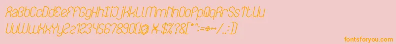 fuente LOIS CESARANO Bold Italic – Fuentes Naranjas Sobre Fondo Rosa