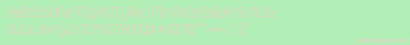 LOIS CESARANO Bold Italic Font – Pink Fonts on Green Background