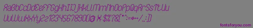 LOIS CESARANO Bold Italic-Schriftart – Violette Schriften auf grauem Hintergrund