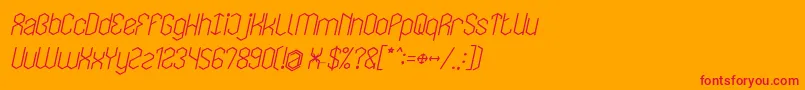 LOIS CESARANO Bold Italic Font – Red Fonts on Orange Background