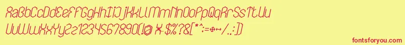 LOIS CESARANO Bold Italic Font – Red Fonts on Yellow Background