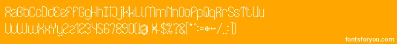 LOIS CESARANO Bold-Schriftart – Weiße Schriften auf orangefarbenem Hintergrund