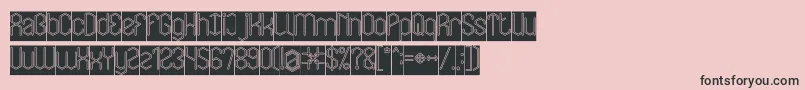 LOIS CESARANO Hollow Inverse Font – Black Fonts on Pink Background