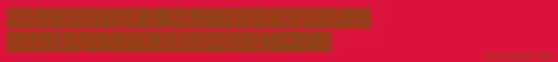 LOIS CESARANO Hollow Inverse Font – Brown Fonts on Red Background