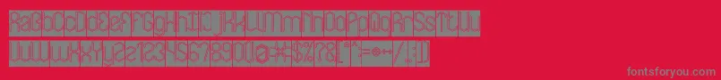 LOIS CESARANO Hollow Inverse Font – Gray Fonts on Red Background