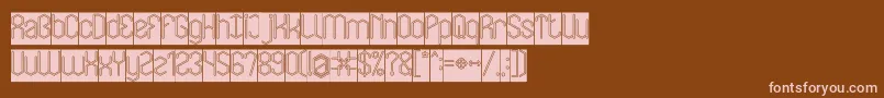 LOIS CESARANO Hollow Inverse Font – Pink Fonts on Brown Background