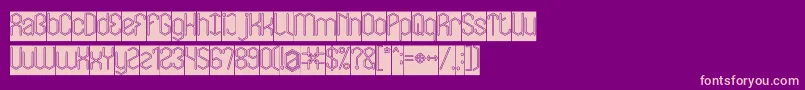 LOIS CESARANO Hollow Inverse Font – Pink Fonts on Purple Background