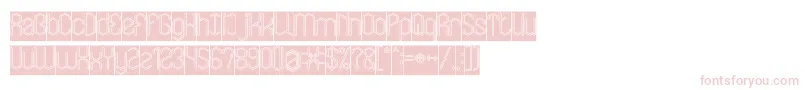 LOIS CESARANO Hollow Inverse Font – Pink Fonts on White Background