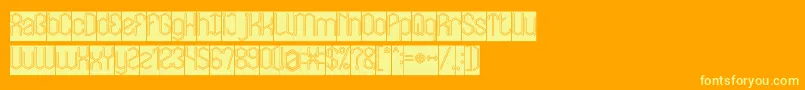 LOIS CESARANO Hollow Inverse Font – Yellow Fonts on Orange Background